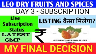 Leo Dry Fruit Ipo🔴Leo Dry Fruits And Spices Ipo Review🔴Leo Dry Fruits And Spices Ipo Gmp🔴Leo Dry Ipo