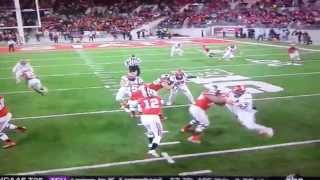 Ohio State QB Cardale Jones ABSOLUTELY DESTROYS DEFENDER V.S. ILLINOIS 2014