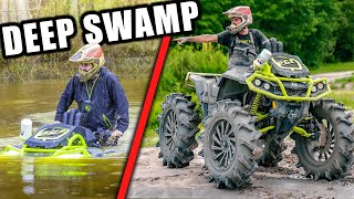 GIANT Four-Wheeler GOES DEEP in MUD HOLE! *DEEPEST EVER*