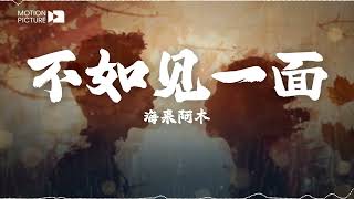 《不如见一面》海来阿木 | 抖音热门歌曲歌词 🎵 这人间永远都遗憾难免，岁月的脸拥抱回忆 | Lyrics Video