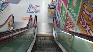 【エスカレーター】ホームセンターコーナン　宇品店フジテック製のエスカレーター2F→1F【Escalator】