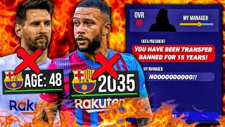 I *TRANSFER BANNED* Barcelona for 15 SEASONS… FIFA 21 Career Mode (MOST WILD EPISODE! 🏆)