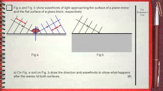 Q 01 ....L4 (Light Refraction) .... Ch 5 Waves IGCSE past papers ..... (Drawing Diagrams)