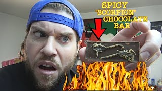 L.A. BEAST vs Spicy "Scorpion" Chocolate Bar Challenge (Doesn't Go As Planned) | Inferno Candy Co