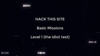HackThisSite : Basic Missions Level 1 (the idiot test)