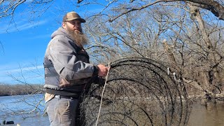 HOW TO Catch Fish in Hoop Nets \u0026 Outdoors Cooking On Our NEW Rocket Stove!! (Catch*Clean*Cook)