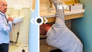 How to remove and install a new BIGGER  bathroom sink. A beginners guide.