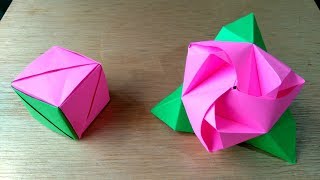 Origami Magic Rose Cube - Rosa cubo magica