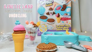 Kinetic Sand Ice Cream Treats Unboxing ASMR | Scented Kinetic Sand