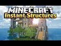 Minecraft Instant Structures- Craft A House! (Minecraft Mod Showcase)