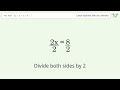 Solve 2x-3+1=6: Linear Equation Video Solution | Tiger Algebra