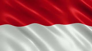 1 Hour The INDONESIAN flag fluttering