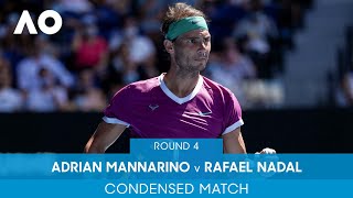 Rafael Nadal v Adrian Mannarino Condensed Match (4R) | Australian Open 2022