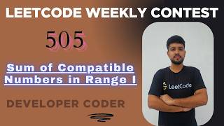 Sum of Compatible Numbers in Range I | LeetCode 3954 | Weekly Contest 505 | Java | Developer Coder