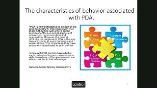 Understanding the Pathological Demand Avoidance Profile of the  Autism Spectrum