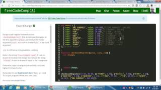 freeCodeCamp | Advanced Algorithm Scripting | Exact Change