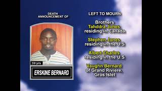 Erskine Bernard ~ Medium Obituary