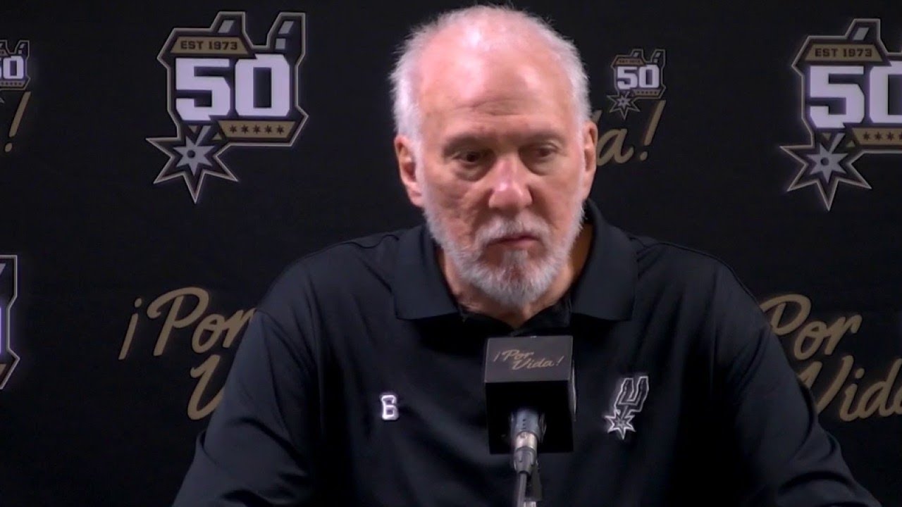 Gregg Popovich Talks Spurs 102-90 Loss - YouTube