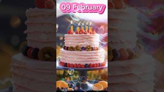 09 February Birthday Wish 💖 | Happy Birthday Song #happybirthday #february #cake #party #shorts