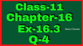 Ex-16.3 Q-4 Class 11 ( Probability ) NCERT Math || Q4 Ex 16.3 Class 11 Math || Class 11 Ex 16.3 Q4