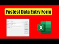 How to Create A Data Entry Form In Excel