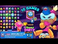 Play 10 Games (RUMBLE TARTY) Moves Multiplier+Square Matches/Match Masters