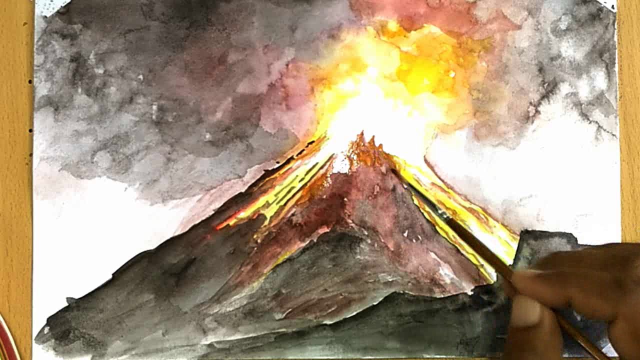 Volcano Painting