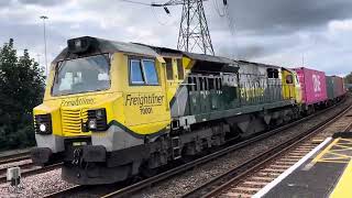 Freighliner’s 70001 PowerHaul  departs Southampton Maritime and passes Millbrook with a intermodal