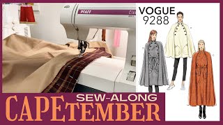 CAPEtember Sew-Along #7: Main Cape Assembly // Vogue 9288