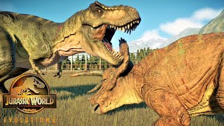 ティラノサウルス VS トリケラトプス【ジュラシックワールドエボリューション2】/T-REX vs Triceratops