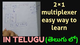 2×1 multiplexer easy way to learn || IN TELUGU|| DIGITAL ELECTRONICS,STLD||ECET,BTECH,DIPLOMA
