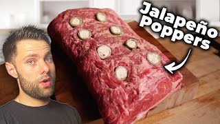 The STEAK MONSTER: Jalapeño Popper Stuffed NY Strip Roast