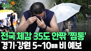 [뉴스쏙] 전국 체감 35도 안팎…중북부 가끔 비｜이번주도 전국 '한증막'…계속되는 폭염, 건강관리 '유의' / 연합뉴스TV (YonhapnewsTV)