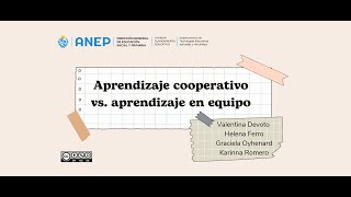 Videoconferencia - Aprendizaje cooperativo vs aprendizaje en equipo