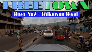 DRIVE FROM RIVER NO2 BEACH TO WILKINSON ROAD, FREETOWN SIERRA LEONE JANUARY 2023