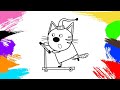 Coloring | Pudding | Kid-E-Cats | and Drawing