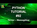 Python Tutorial #92 – Tkinter – Messagebox
