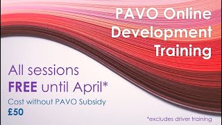 PAVO Training Sessions - January 2021