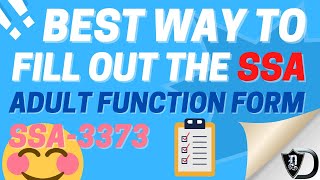 HOW TO WIN DISABILITY BENEFITS USING THE ADULT FUNCTION FORM