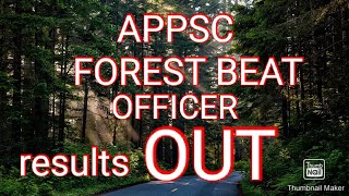 Appsc FOREST BEAT OFFICER -2019 PROVISIONAL LIST