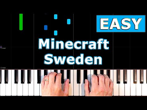 Minecraft Sweden Piano Tutorial Easy Youtube