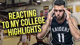 Reacting To MY COLLEGE BASKETBALL Highlights !