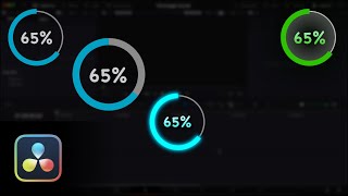 Circular Percentage Progress Bar Animation in DaVinci Resolve Fusion | Motion Graphics Tutorial