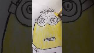 How to draw a simple minion #shorts #art #drawing