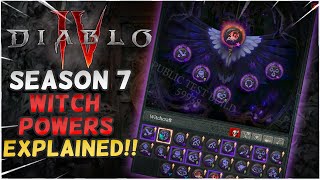 NEW Diablo 4 WITCHCRAFT POWERS and How they Work in Season 7!