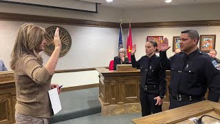 Cedar City police department swears in its first married couple