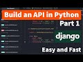 How to build a simple  API in Python. Django REST. Part 1.
