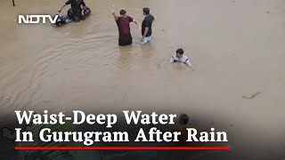 Delhi-NCR Heavy Rain: Waterlogging, Traffic Jams In Several Areas Of Gurugram After Heavy Rains
