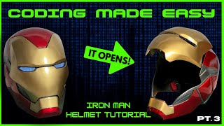 How To Motorize an Iron Man Helmet | PART 3| Coding and Servos | Ft. Crashworks 3D's Alisha Board