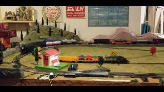 1955 LIONEL Postwar 2055 Steam Locomotive pulling 9 Lionel Postwar Freight Cars with Ease! ENJOY!